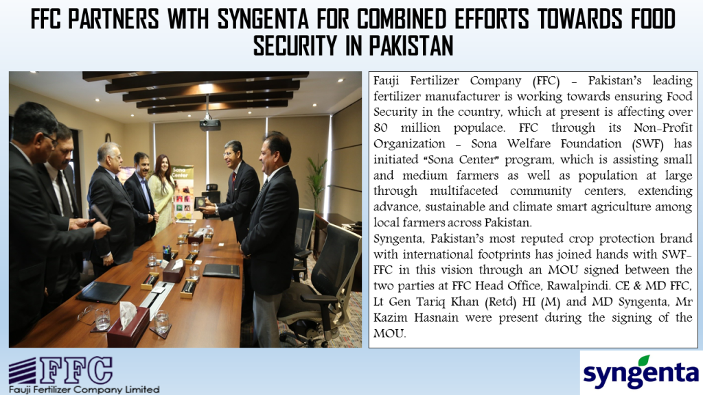 FFC partners with Syngenta for Food Security in Pakistan